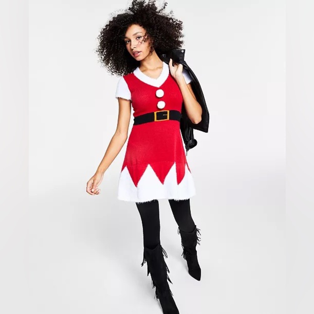 Santa sweater dress